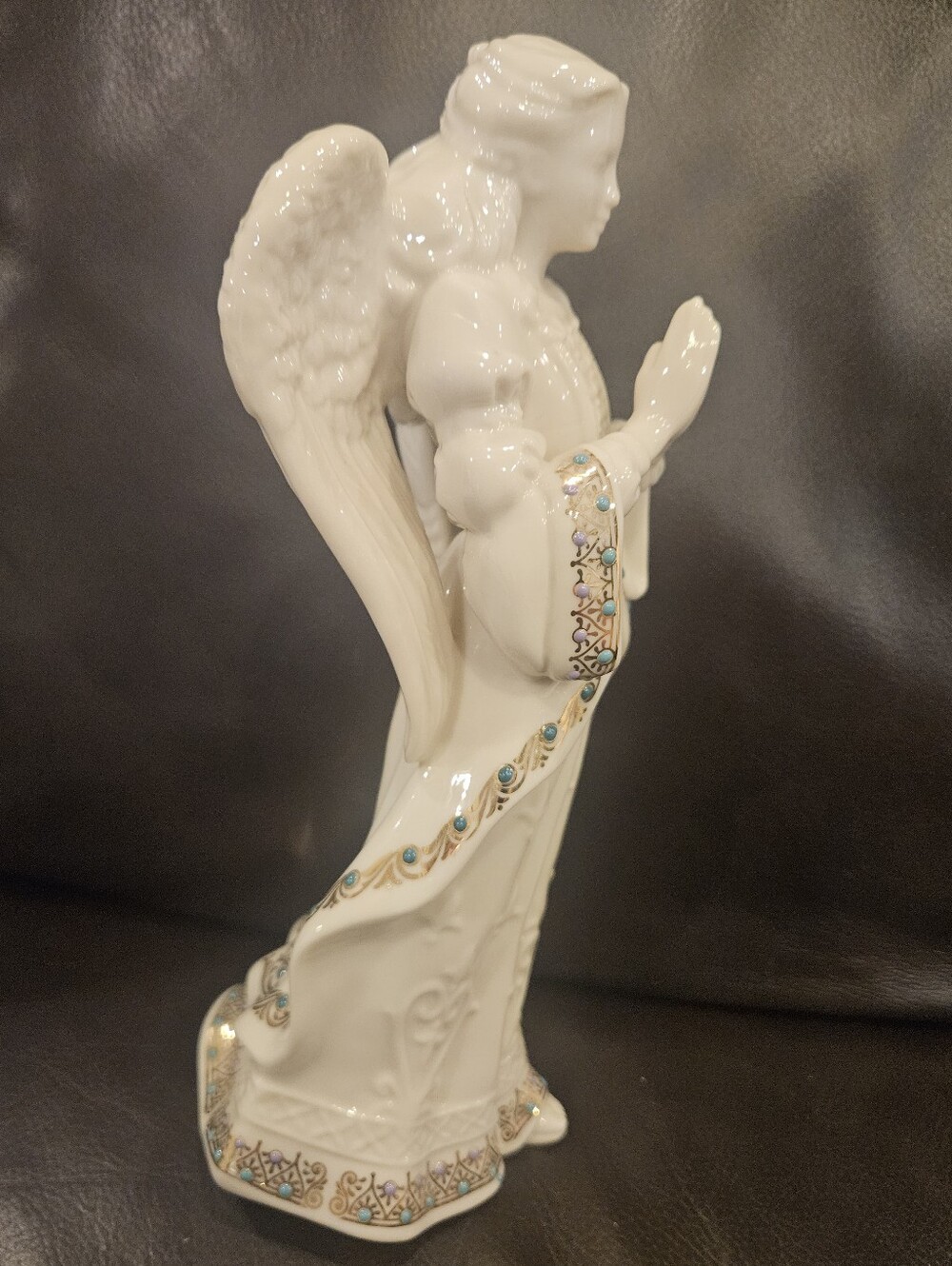 Lenox Jewel Collection White Porcelain "Angel of Love" Figurine - Picture 2 of 7
